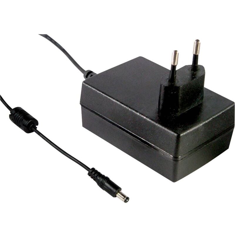foto del prodotto mw mean well gst18e12 p1j alimentatore a spina tensione fissa 12 v dc 1500 ma 18 w
