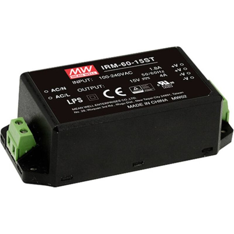 foto del prodotto mw mean well irm 60 24st alimentatore da circuito stampato ac dc 60 w