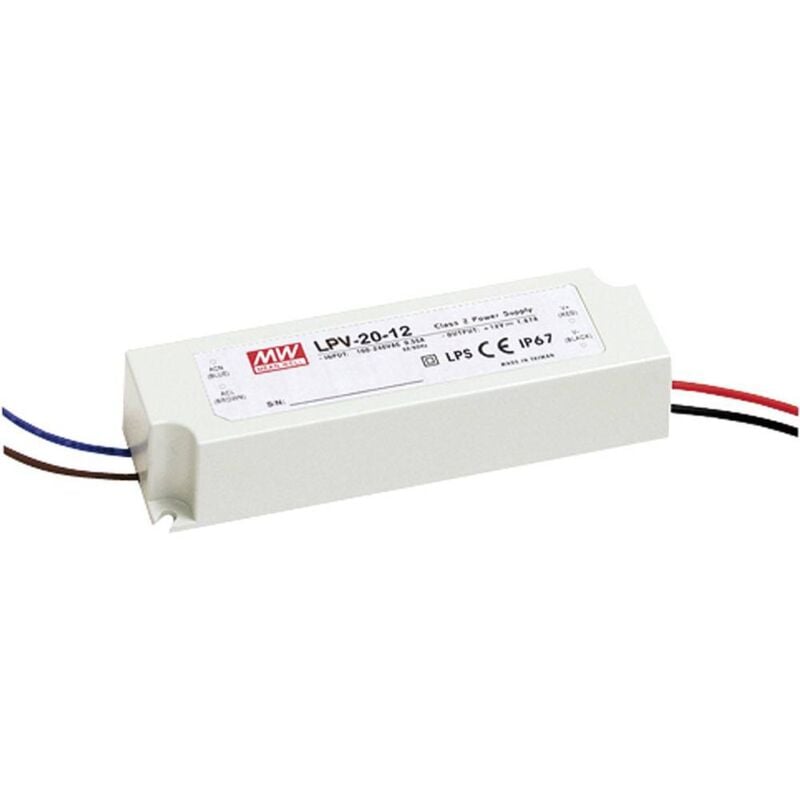 foto del prodotto mw mean well lpv 20 5 trasformatore per led tensione costante 15 w 0 3 a 5 v dc non dimmerabile, protezione sovraccar