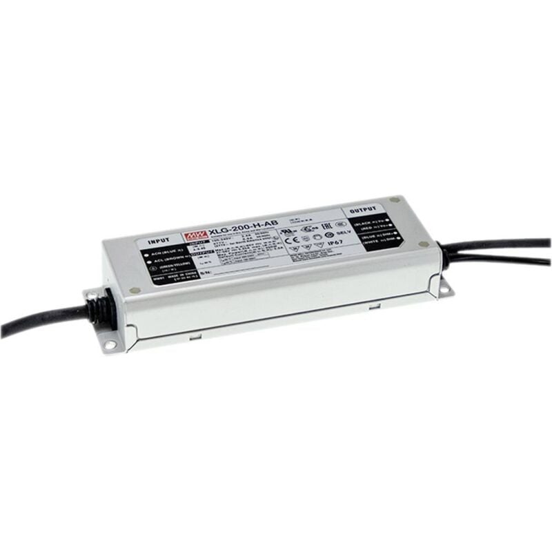 foto del prodotto mw mean well xlg 200 h a driver per led potenza costante 200 w 3500 5550 ma 27 56 v dc adatto per mobili, adatto pe