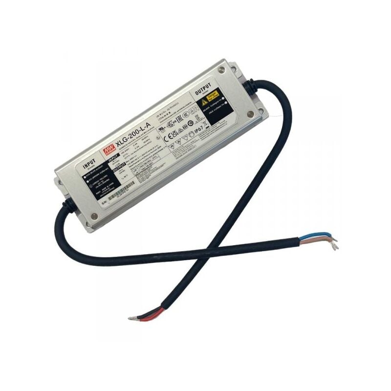 foto del prodotto mw mean well xlg-200-l-a led driver corrente costante 700ma 142-285v 200w ip67 input 220v e 110v