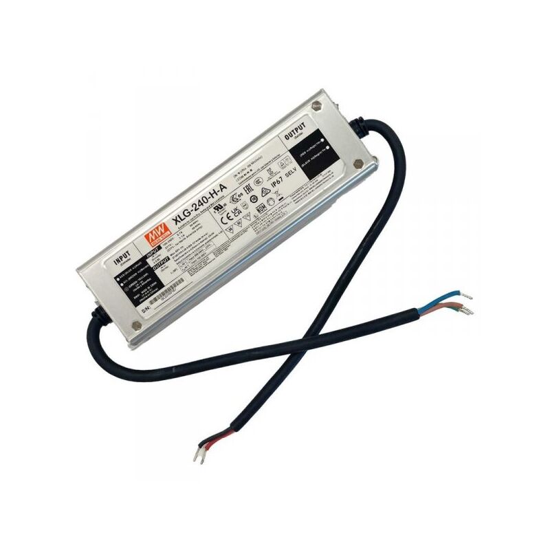 foto del prodotto mw mean well xlg 240 h a led driver corrente costante 4900ma 27 56v 240w ip67 input 220v e 110v