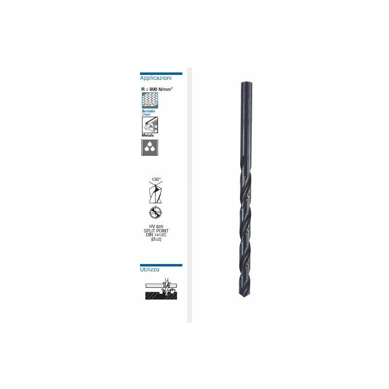 foto del prodotto mw tech krino 01096 punta punte elicoidali cilindriche rettificate hss g serie lunga 3,5 mm 3,5 mm