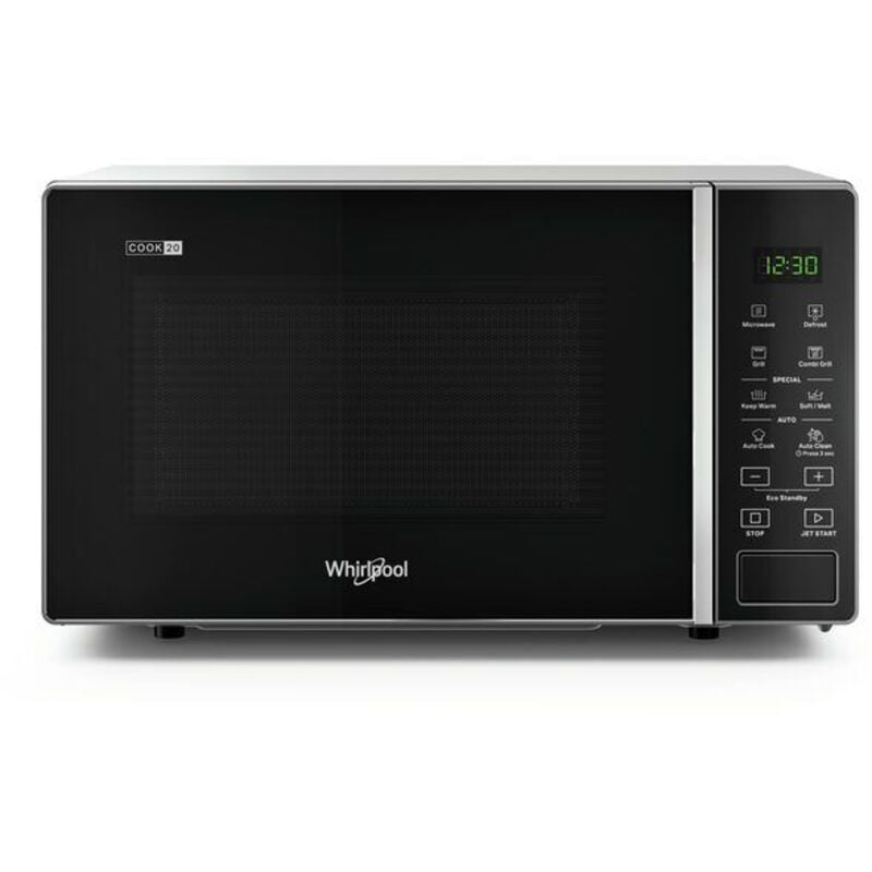 foto del prodotto mwp 203 sb superficie piana microonde con grill 20 l 700 w nero, argento - whirlpool