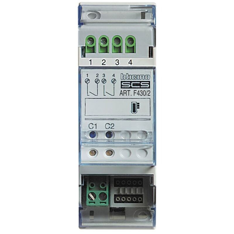 foto del prodotto my home scs attuatore termoregolazione con 2 rel f430 2 bticino
