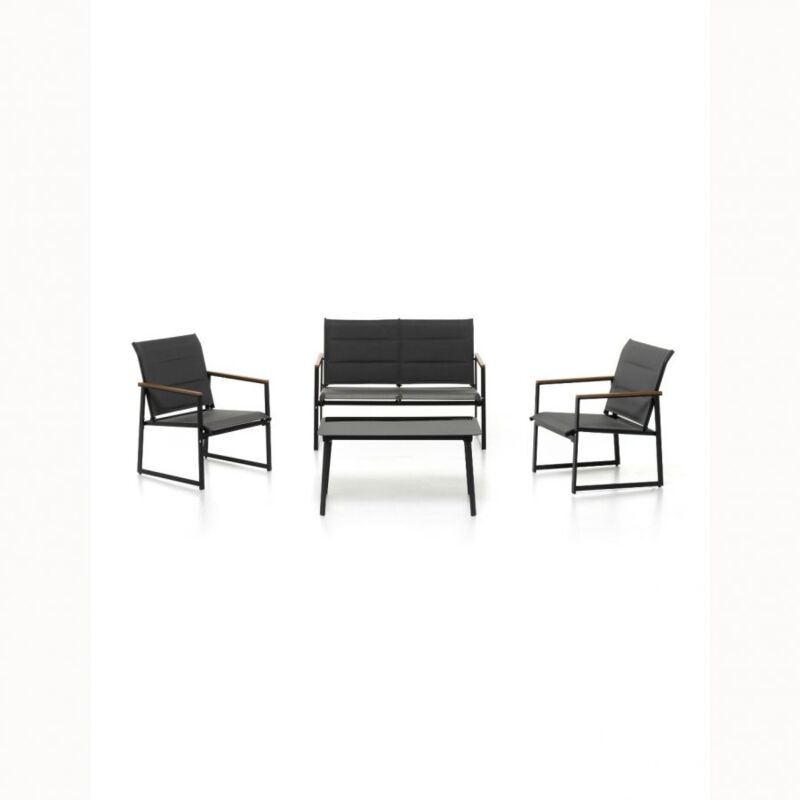 foto del prodotto mygarden salottino portland lounge 4 posti antracite