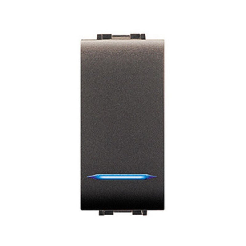 foto del prodotto mylife art 4018 pulsante unipolare con led compatibile btcino elettrocanali