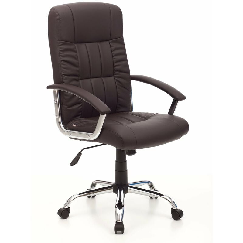 foto del prodotto myoffice poltrona da ufficio presidenziale in similpelle leader marrone
