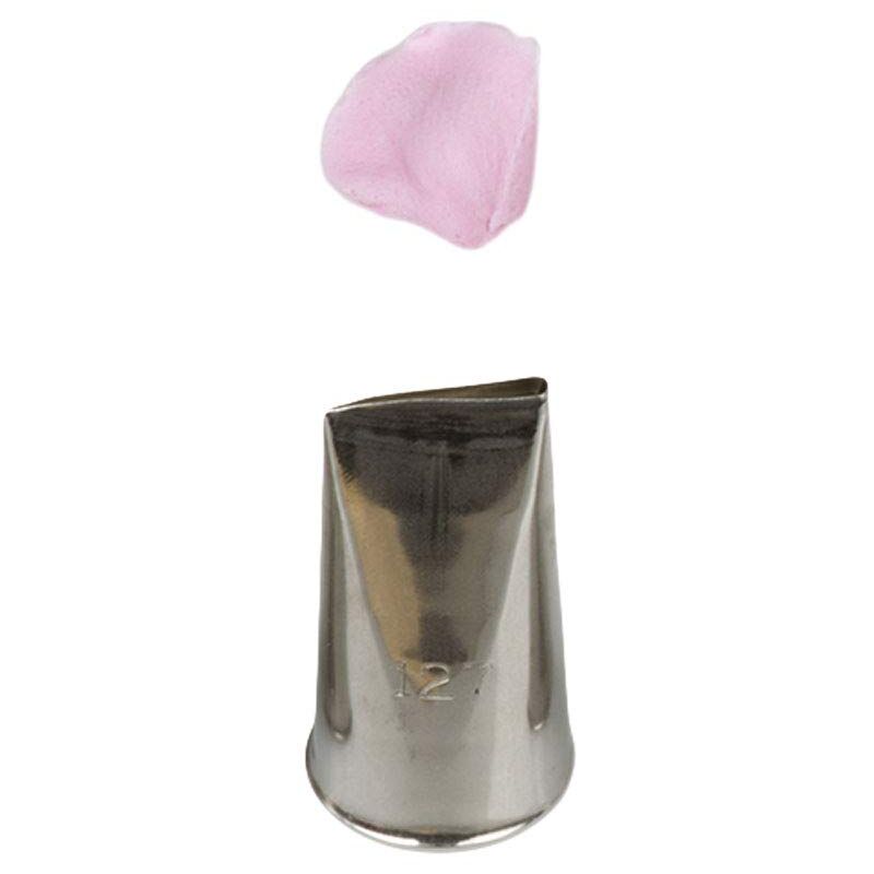 foto del prodotto n. 127 cornetto blisterato, acciaio inox, argento decora