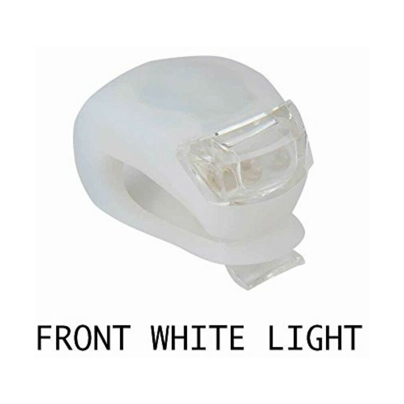 foto del prodotto n 2 faretti led in silicone universali per bici in 4 colori a scelta colore bianco