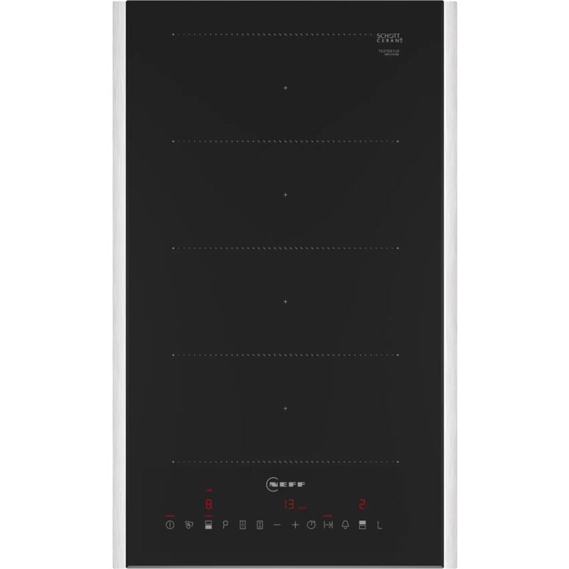foto del prodotto n 70. colore del prodotto nero, acciaio inox, posizionamento dell apparecchio da incasso, dimensione della larghezza del piano cottura 30 cm. tipo