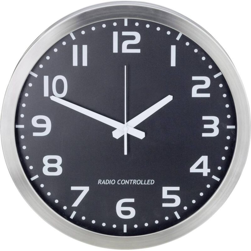 foto del prodotto n.a. m601508 radiocontrollato orologio da parete 40 cm alluminio