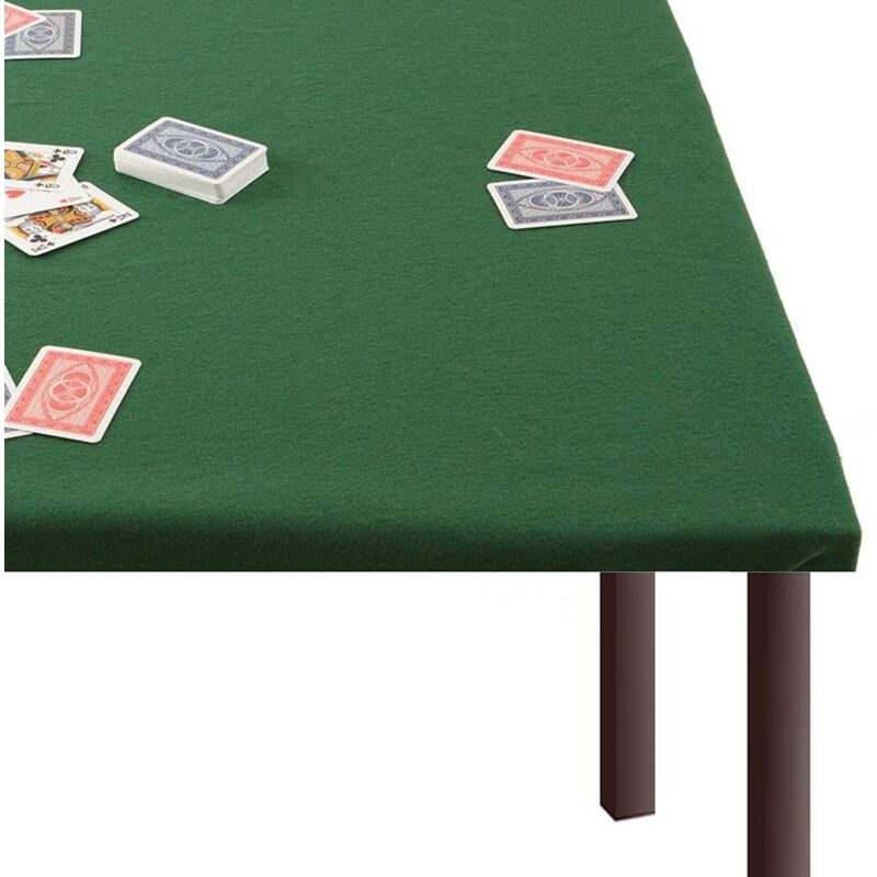 foto del prodotto n.a. tappeto copri tavolo in panno verde, tovaglia da poker e giochi da tavolo con elastici 140 x 180 cm