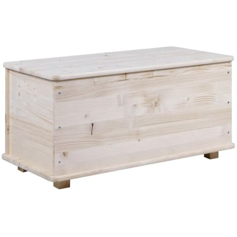 foto del prodotto n.d. baule portatutto in legno con piedini 90 lt 90x45x45 cm