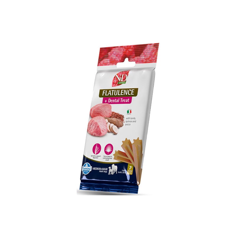 foto del prodotto n d quinoa snack flatulence dental treat per cani adult farmina