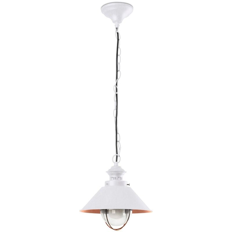 foto del prodotto n utica p lampada sospensione bianca e rame marca faro