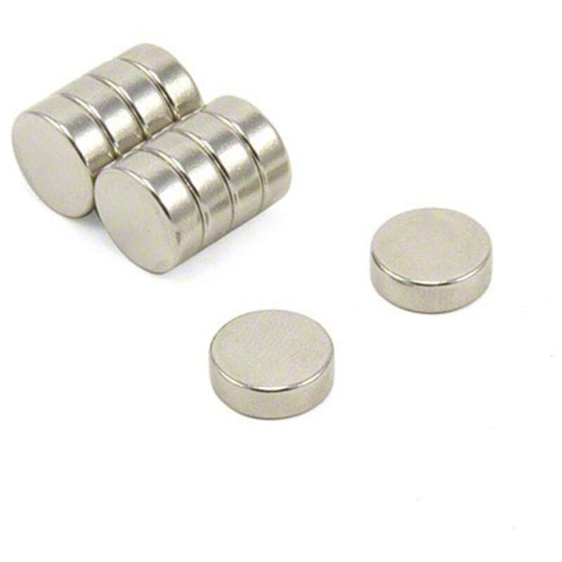 foto del prodotto n42 magnete neodimio per arti, mestieri, produzione di modelli, fai da te, hobby, ufficio e casa 12mm dia x 4mm di spessore 3kg pacco di 10
