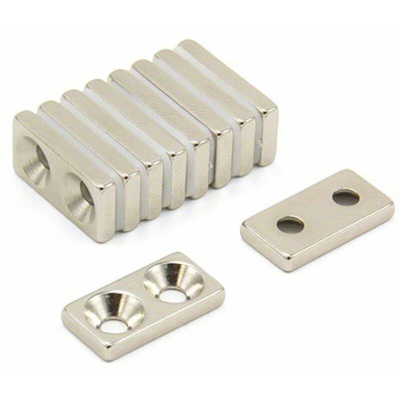 foto del prodotto n42 magnete neodimio per arti, mestieri, produzione di modelli, fai da te, hobby, ufficio e casa 20mm x 10mm x 3mm di spessore x 3,5mm c s