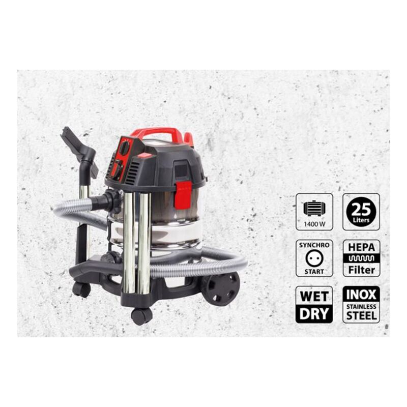foto del prodotto nac new americanconcept vc140s 25 kl aspirapolvere a umido e a secco 1400 w , nero