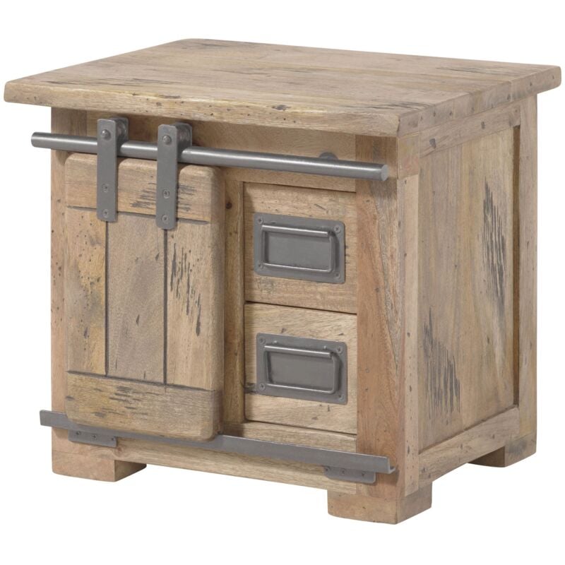 foto del prodotto nachttisch mango 50x40x45 beige lackiert railway 3012