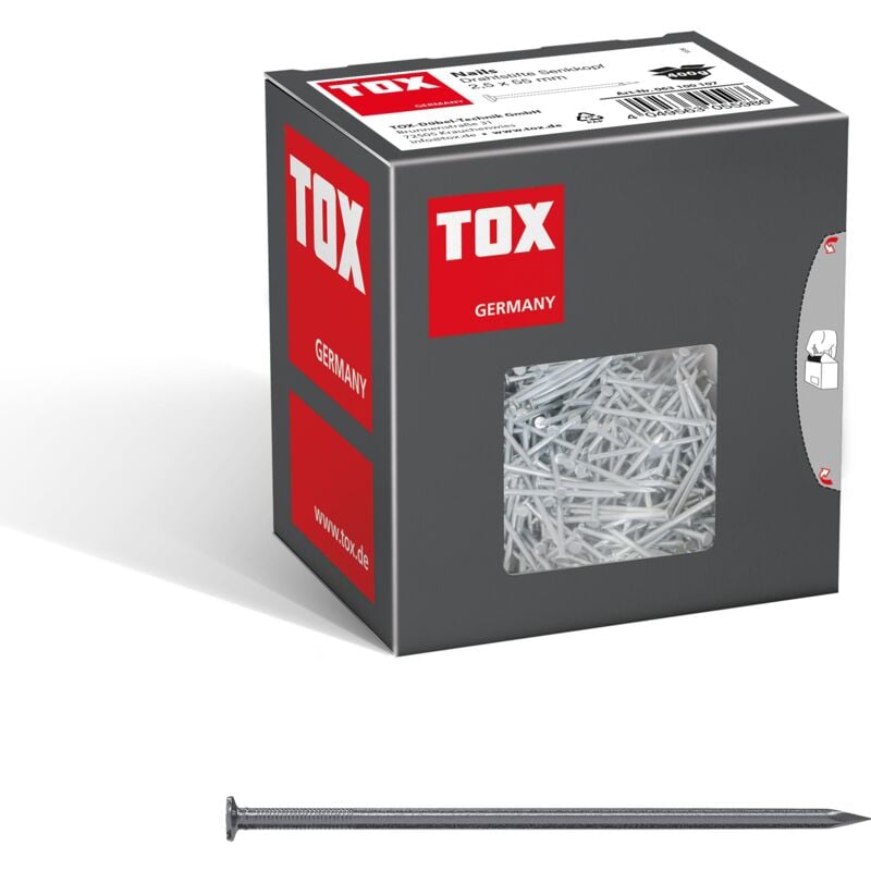 foto del prodotto nails 2,2x55 mm 400g , nudi con testa svasata din 1151 