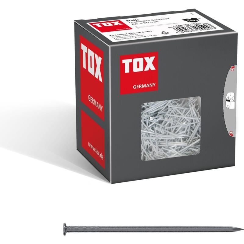 foto del prodotto nails 2,5x60 mm 400g , nudi con testa svasata din 1151 