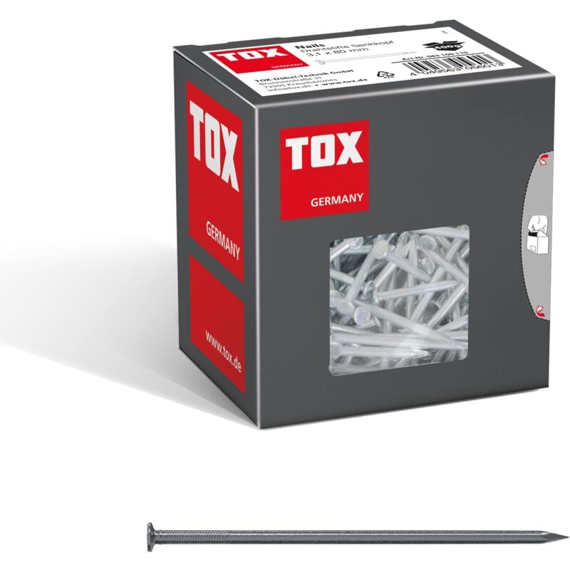 foto del prodotto nails 3,1x80 mm 400g , nudi con testa svasata din 1151 