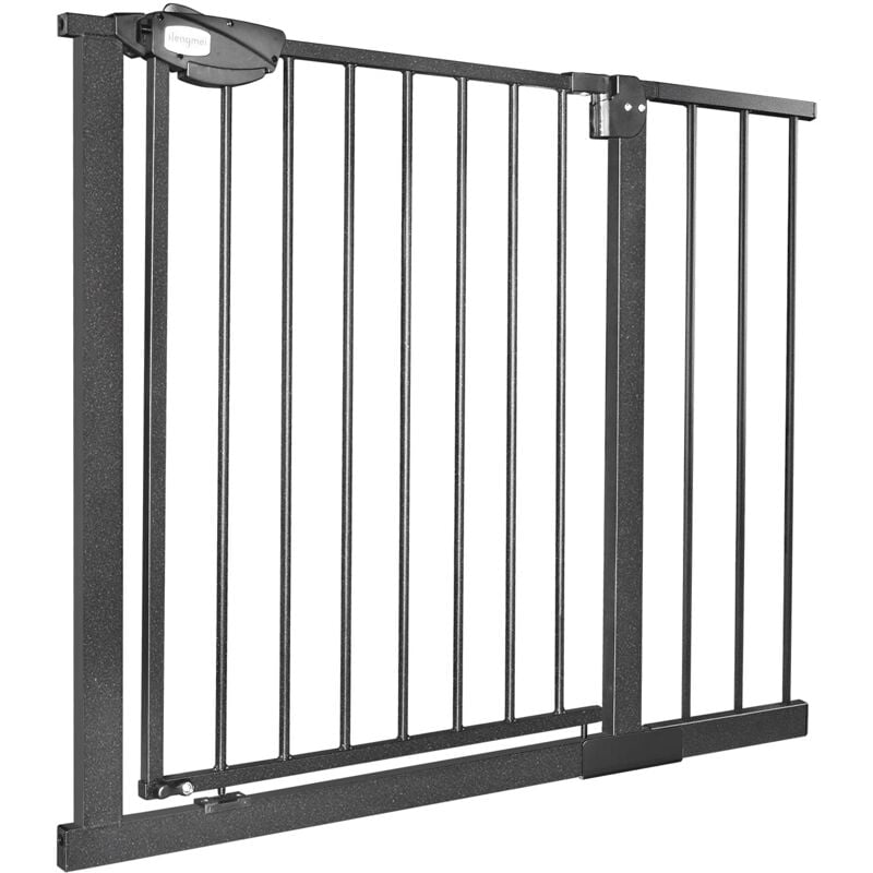 foto del prodotto naizy cancelletto di sicurezza per bambini, cancelletto per scale n stop safety gate senza foratura e griglia metallica larghezza 85 95 cm