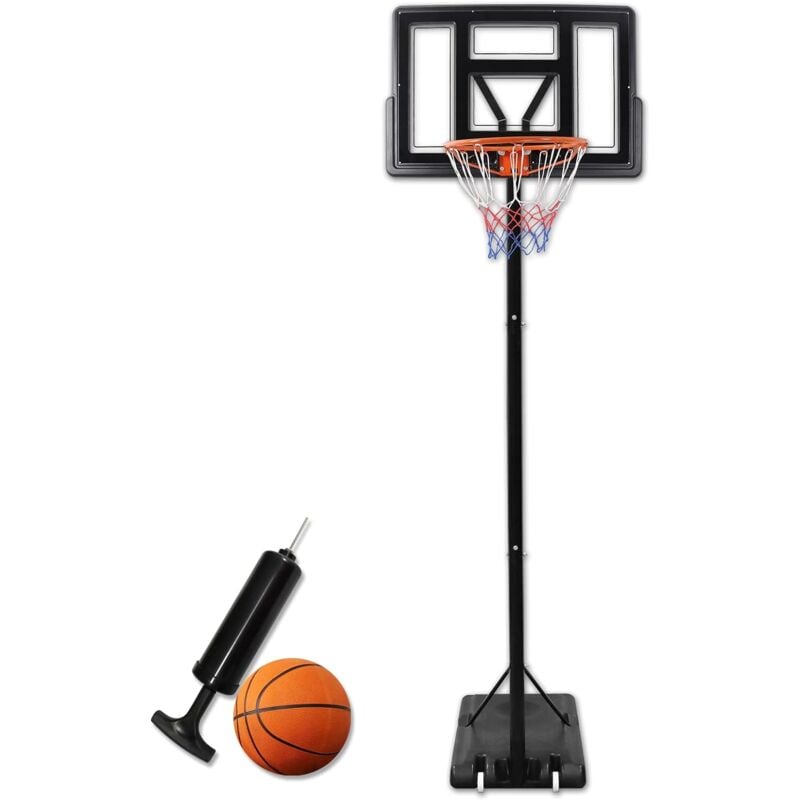 foto del prodotto naizy canestro da basket 305 cm mini canestro da basket con ruote di supporto canestro da basket per esterni 135 305 cm altezza regolabile canestro