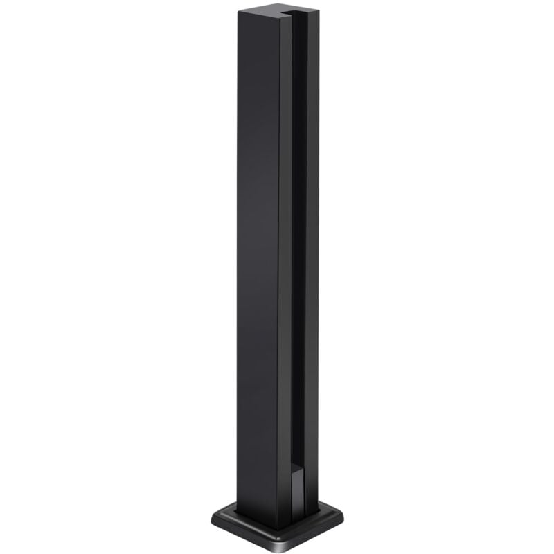 foto del prodotto naizy montanti in acciaio inox per ringhiere in vetro, supporto per balaustre in vetro da 10 12 mm, 950 x 50 x 50 mm nero, fessura singola