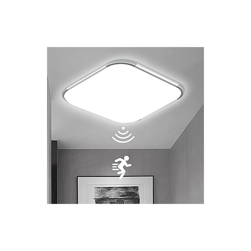 foto del prodotto naizy plafoniera led con rilevatore di movimento 24w lampada da soffitto con sensore led lampada da corridoio moderna lampada da soffitto rotonda