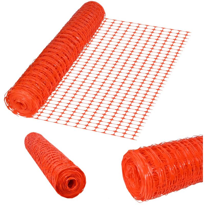 foto del prodotto naizy recinzione in rete metallica altezza 100 cm pe filo di plastica per coniglio filo di coniglio tagliabile arancione recinzioni in rete per