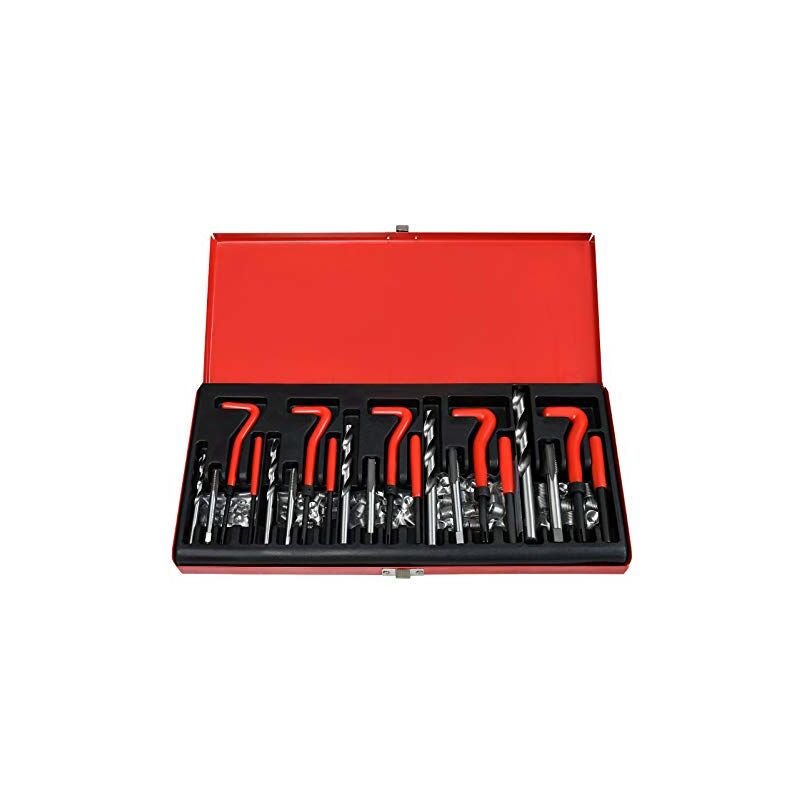 foto del prodotto naizy set di attrezzi per la riparazione dei filetti con inserti e bussole per filettare m5 m6 m8 m10 m12