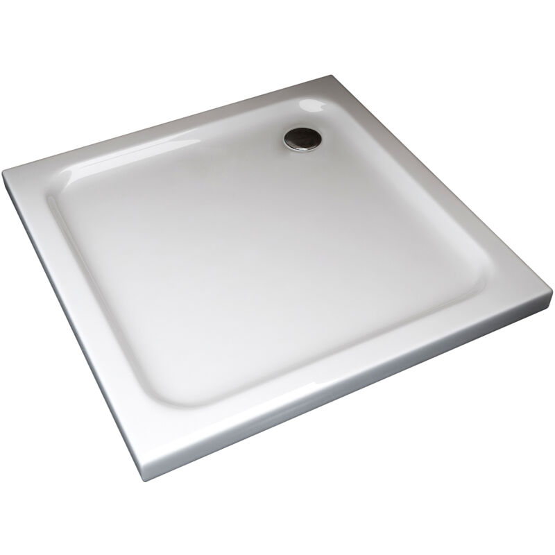foto del prodotto nala piatto doccia ribassato quadrato in abs h 5cm con piletta inclusa 80x80