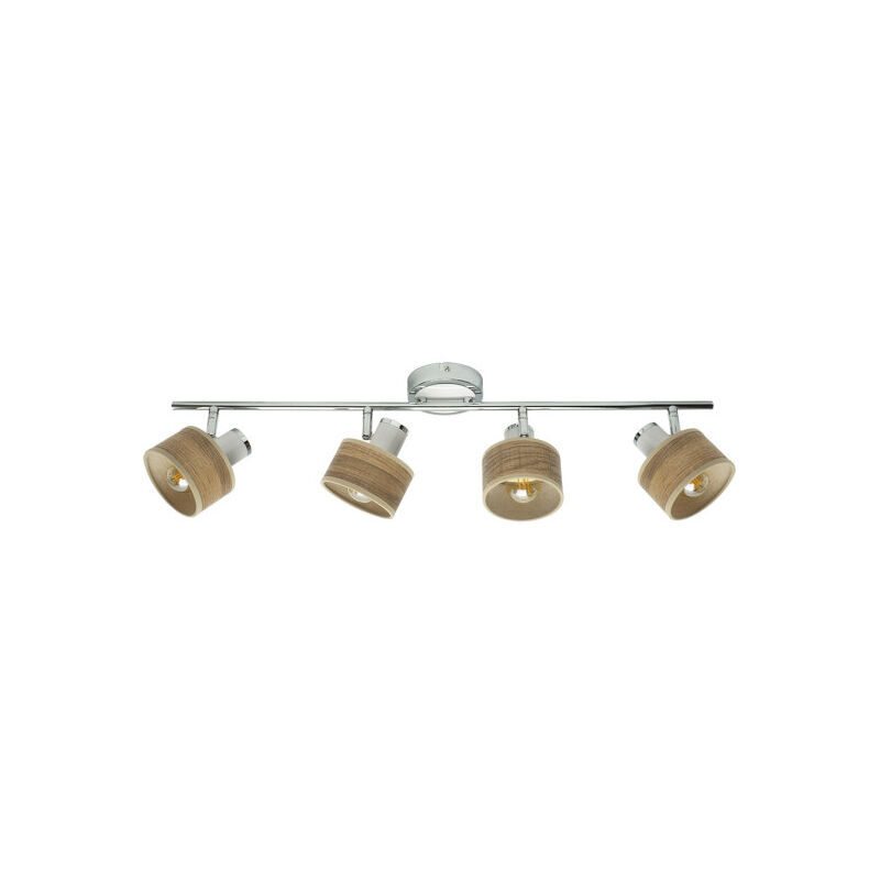 foto del prodotto nando strip 4xe14 cromo bianco luminoso faretti orientabili 16x73x10 cm