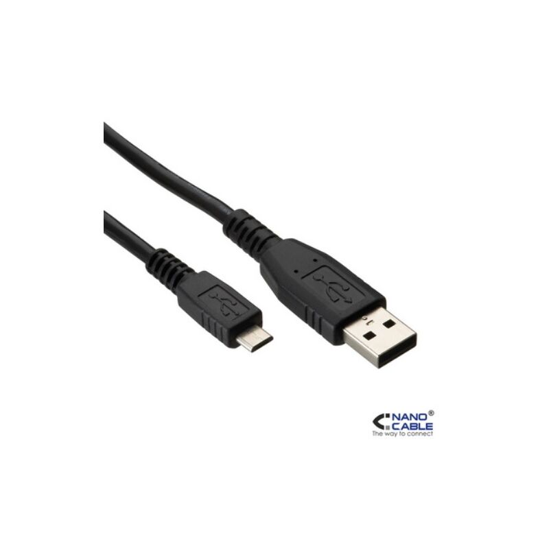 foto del prodotto nano cable - nanocable - usb 2.0 cable 3m a m-micro usb b m connection for charging data charging smartphones, tablets, etc.
