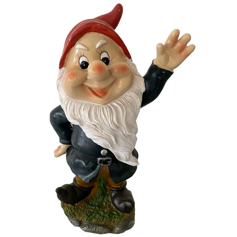 foto del prodotto nano da giardino in poliresina altezza 28 cm statuetta gnomo per esterno eolo 5 eolo