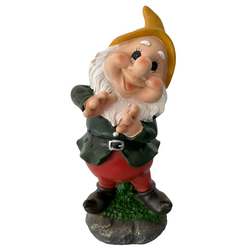 foto del prodotto nano da giardino in poliresina altezza 28 cm statuetta gnomo per esterno gongolo 3 gongolo