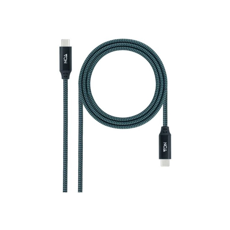 foto del prodotto nanocable cable usb 3.2 gen2x2 20gbps 5a 100w 4k 60hz usb c m usb c m, grigio nero, 1 m