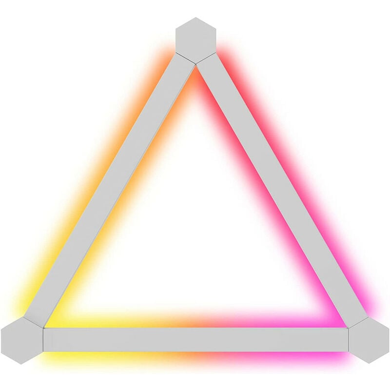 foto del prodotto nanoleaf lines 60 degrees expansion pack, 3 barre led aggiuntivi rgbw smart modulari applique da parete interno modulari, luci led 16m colori wifi,
