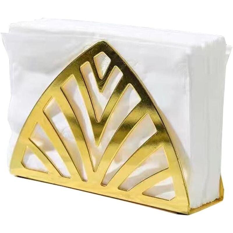 foto del prodotto napkin holder hollow paper holder, stainless steel triangular vertical napkin holder for dining table