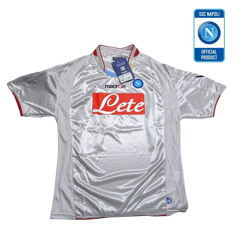 foto del prodotto napoli macron maglia gara 2 argento rosso taglia xs