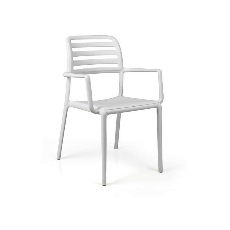 foto del prodotto nardi sedia costa da giardino in fiberglass bianco
