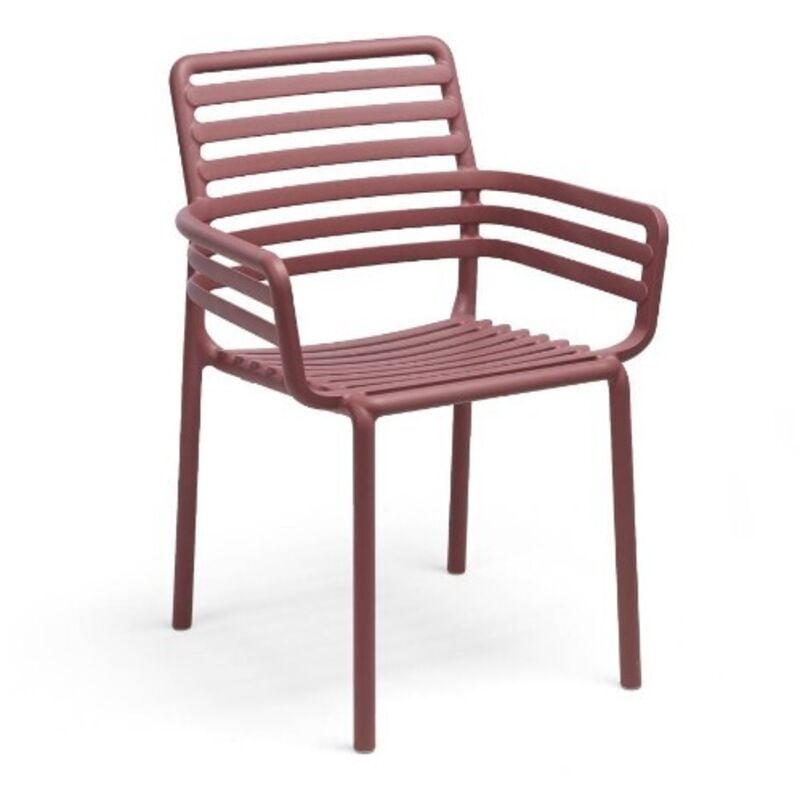 foto del prodotto nardi sedia doga armchair con braccioli da esterno in fiberglass marsala