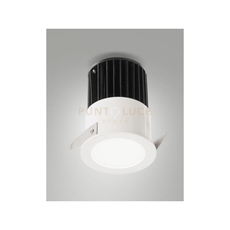 foto del prodotto nasca faretto incasso tondo bianco d.6,2cm c driv 12w 3000k 1150lm