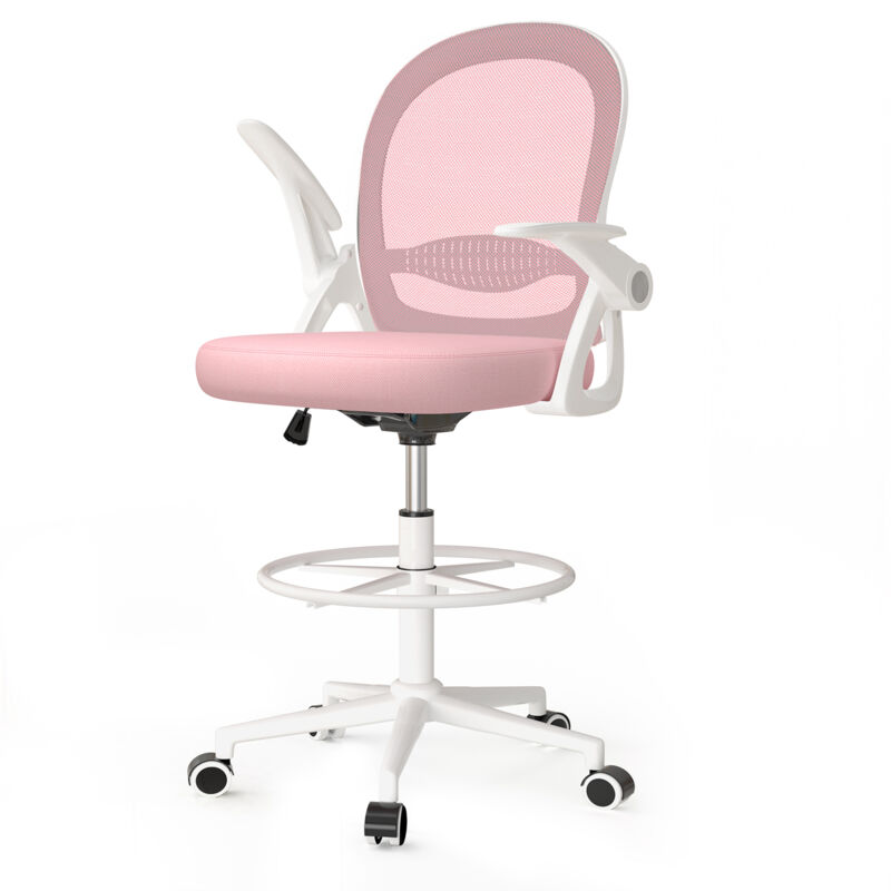 foto del prodotto naspaluro sedia ufficio altezza alta mesh drafting chair altezza e poggiapiedi regolabili braccioli regolabili capacit di carico 120 kg