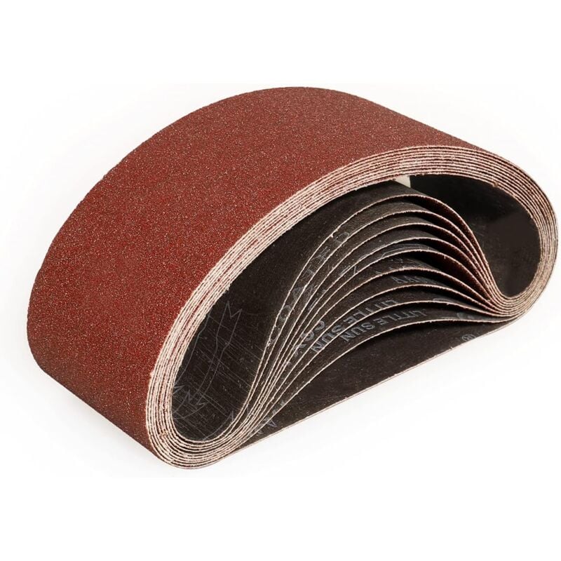 foto del prodotto nastri abrasivi 100x610 mm 12 pezzi di nastro abrasivo grana 80 per levigatura e lucidatura con levigatrice a nastro sollbry