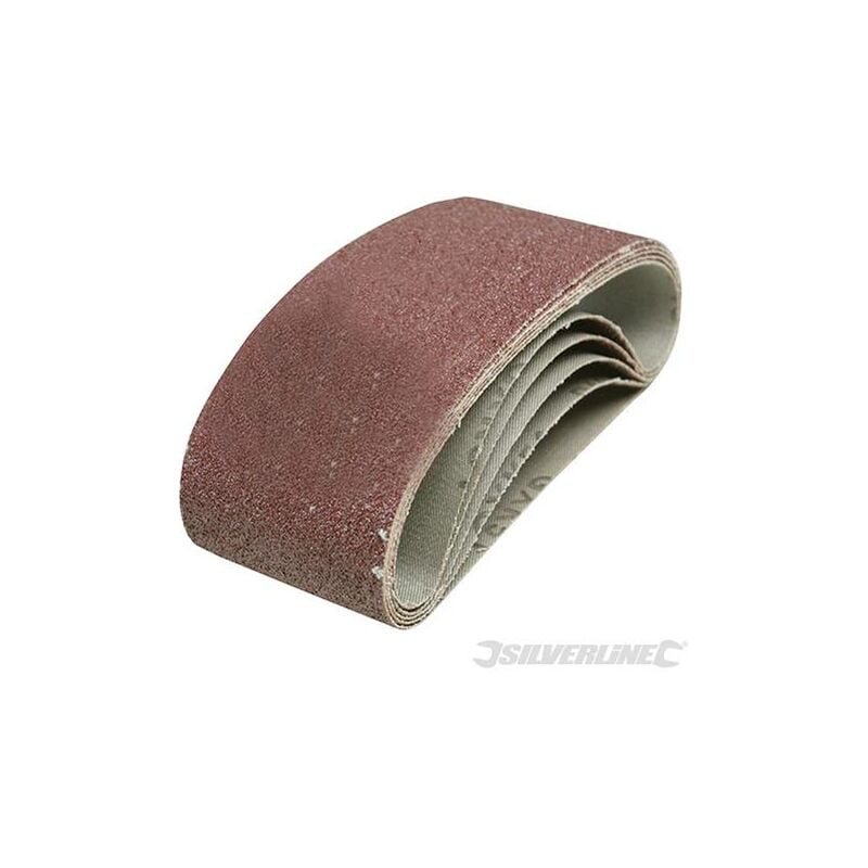 foto del prodotto nastri abrasivi 75 x 457mm in ossido di alluminio per levigatrici a nastro offerta silverline grana 120