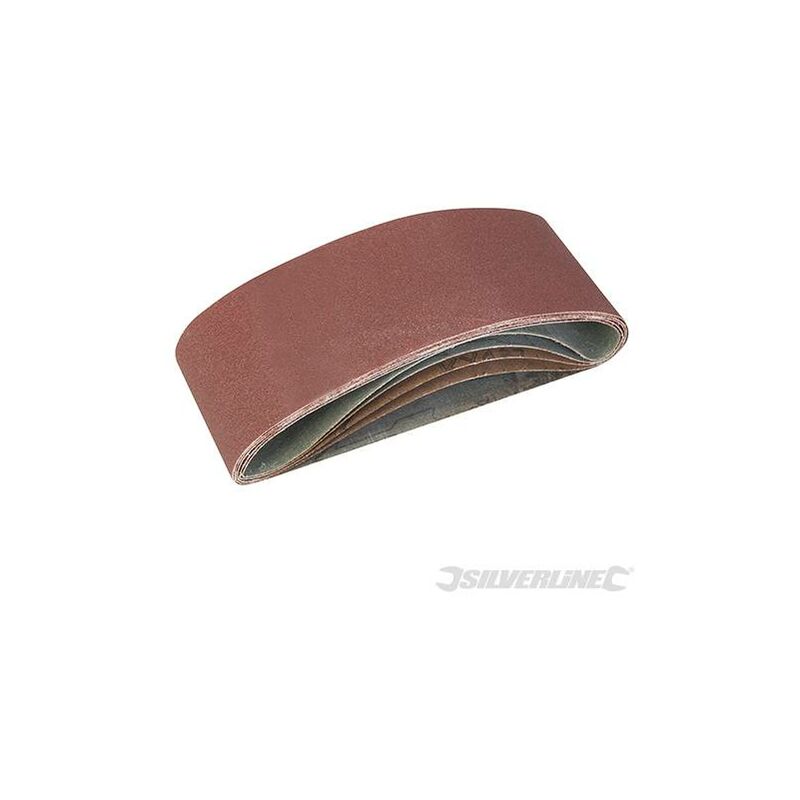foto del prodotto nastri abrasivi 75 x 457mm in ossido di alluminio per levigatrici a nastro offerta silverline grana 40