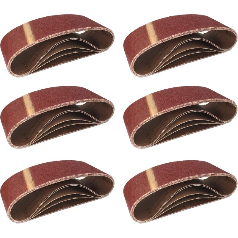 foto del prodotto nastri abrasivi in tessuto 5 stanze 100 x 610 mm mixpack 1 x grani 40 60 80 120 180 ciascuno per levigatrici a nastro carta vetrata set di nastri